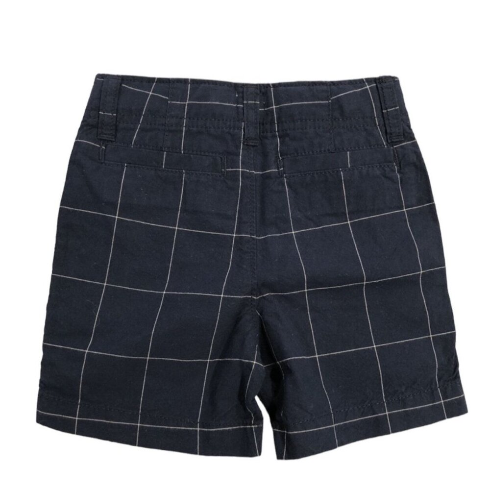 NEW Baby Gap 18-24m Navy Blue Grid Print Shorts - Picture 2 of 4